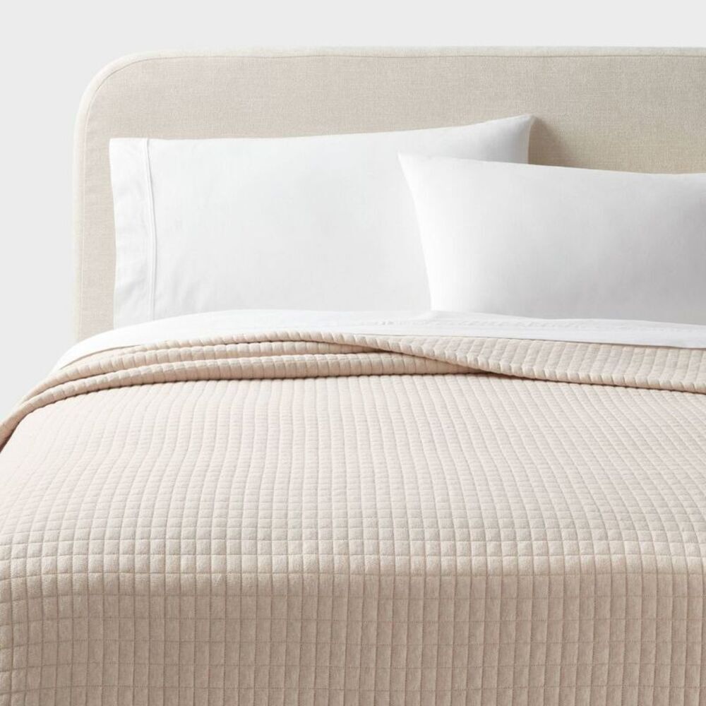 Full/Queen Jersey Quilt - Oatmeal Heather Heavyweight